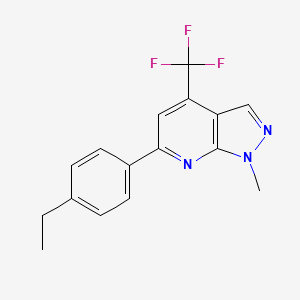 6-(4-ethylphenyl)-1-methyl-4-(trifluoromethyl)-1H-pyrazolo[3,4-b]pyridine