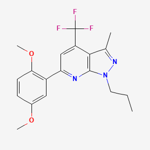 4-METHOXY-2-[3-METHYL-1-PROPYL-4-(TRIFLUOROMETHYL)-1H-PYRAZOLO[3,4-B]PYRIDIN-6-YL]PHENYL METHYL ETHER