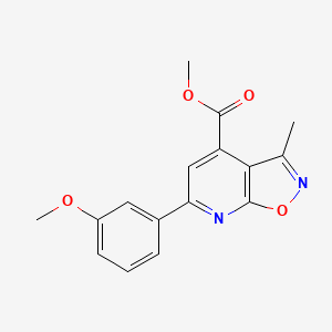 molecular formula C16H14N2O4 B4352620 methyl 6-(3-methoxyphenyl)-3-methylisoxazolo[5,4-b]pyridine-4-carboxylate 