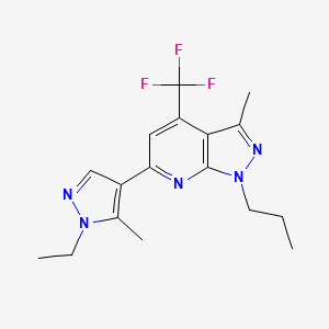 6-(1-ethyl-5-methyl-1H-pyrazol-4-yl)-3-methyl-1-propyl-4-(trifluoromethyl)-1H-pyrazolo[3,4-b]pyridine