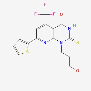 1-(3-METHOXYPROPYL)-2-SULFANYL-7-(2-THIENYL)-5-(TRIFLUOROMETHYL)PYRIDO[2,3-D]PYRIMIDIN-4(1H)-ONE