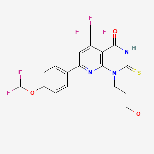 7-[4-(difluoromethoxy)phenyl]-1-(3-methoxypropyl)-2-sulfanyl-5-(trifluoromethyl)pyrido[2,3-d]pyrimidin-4(1H)-one