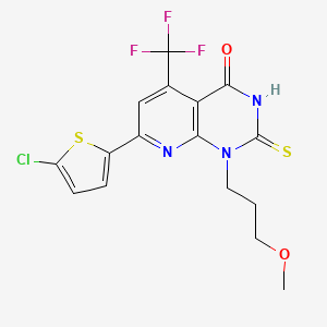 7-(5-CHLORO-2-THIENYL)-1-(3-METHOXYPROPYL)-2-SULFANYL-5-(TRIFLUOROMETHYL)PYRIDO[2,3-D]PYRIMIDIN-4(1H)-ONE