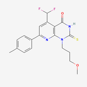 5-(difluoromethyl)-1-(3-methoxypropyl)-7-(4-methylphenyl)-2-sulfanylpyrido[2,3-d]pyrimidin-4(1H)-one