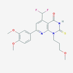 5-(difluoromethyl)-7-(3,4-dimethoxyphenyl)-1-(3-methoxypropyl)-2-sulfanylpyrido[2,3-d]pyrimidin-4(1H)-one