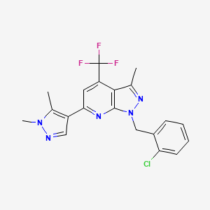 1-(2-chlorobenzyl)-6-(1,5-dimethyl-1H-pyrazol-4-yl)-3-methyl-4-(trifluoromethyl)-1H-pyrazolo[3,4-b]pyridine