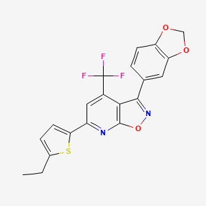 3-(1,3-benzodioxol-5-yl)-6-(5-ethyl-2-thienyl)-4-(trifluoromethyl)isoxazolo[5,4-b]pyridine