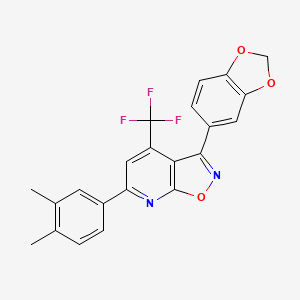 3-(1,3-benzodioxol-5-yl)-6-(3,4-dimethylphenyl)-4-(trifluoromethyl)isoxazolo[5,4-b]pyridine