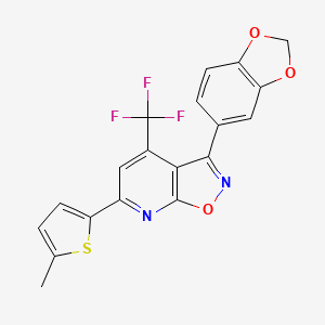 3-(1,3-benzodioxol-5-yl)-6-(5-methyl-2-thienyl)-4-(trifluoromethyl)isoxazolo[5,4-b]pyridine