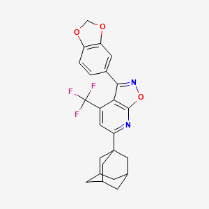 6-(1-adamantyl)-3-(1,3-benzodioxol-5-yl)-4-(trifluoromethyl)isoxazolo[5,4-b]pyridine