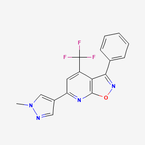 6-(1-methyl-1H-pyrazol-4-yl)-3-phenyl-4-(trifluoromethyl)isoxazolo[5,4-b]pyridine