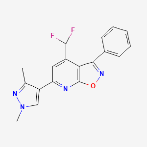 4-(difluoromethyl)-6-(1,3-dimethyl-1H-pyrazol-4-yl)-3-phenylisoxazolo[5,4-b]pyridine