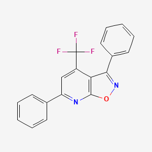 molecular formula C19H11F3N2O B4352844 3,6-diphenyl-4-(trifluoromethyl)isoxazolo[5,4-b]pyridine 