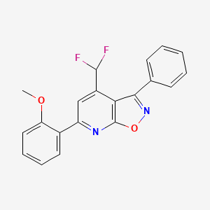 molecular formula C20H14F2N2O2 B4352850 4-(difluoromethyl)-6-(2-methoxyphenyl)-3-phenylisoxazolo[5,4-b]pyridine 