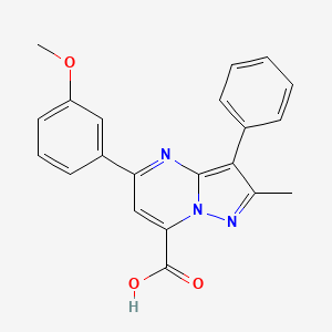 5-(3-methoxyphenyl)-2-methyl-3-phenylpyrazolo[1,5-a]pyrimidine-7-carboxylic acid