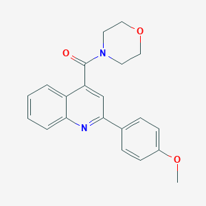 molecular formula C21H20N2O3 B435287 [2-(4-Methoxyphenyl)quinolin-4-yl]-morpholin-4-ylmethanone CAS No. 355152-38-4