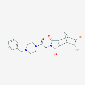 molecular formula C22H25Br2N3O3 B435294 4-[2-(4-Benzyl-piperazin-1-yl)-2-oxo-ethyl]-8,9-dibromo-4-aza-tricyclo[5.2.1.0*2,6*]decane-3,5-dione CAS No. 488786-61-4