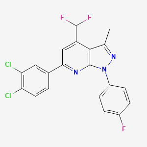 6-(3,4-dichlorophenyl)-4-(difluoromethyl)-1-(4-fluorophenyl)-3-methyl-1H-pyrazolo[3,4-b]pyridine