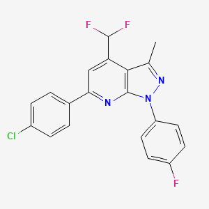 6-(4-chlorophenyl)-4-(difluoromethyl)-1-(4-fluorophenyl)-3-methyl-1H-pyrazolo[3,4-b]pyridine