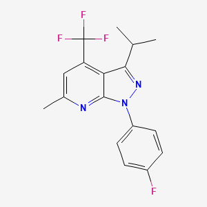 1-(4-fluorophenyl)-3-isopropyl-6-methyl-4-(trifluoromethyl)-1H-pyrazolo[3,4-b]pyridine