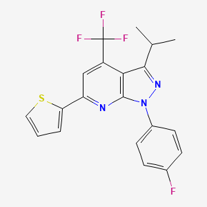 1-(4-fluorophenyl)-3-isopropyl-6-(2-thienyl)-4-(trifluoromethyl)-1H-pyrazolo[3,4-b]pyridine