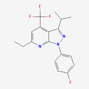 6-ethyl-1-(4-fluorophenyl)-3-isopropyl-4-(trifluoromethyl)-1H-pyrazolo[3,4-b]pyridine