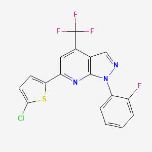 6-(5-chloro-2-thienyl)-1-(2-fluorophenyl)-4-(trifluoromethyl)-1H-pyrazolo[3,4-b]pyridine