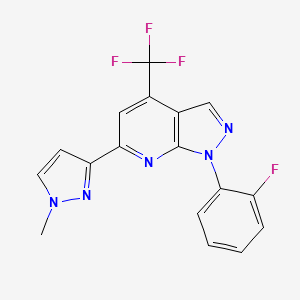 1-(2-fluorophenyl)-6-(1-methyl-1H-pyrazol-3-yl)-4-(trifluoromethyl)-1H-pyrazolo[3,4-b]pyridine