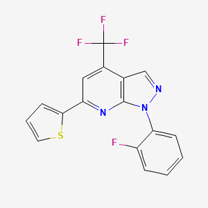 1-(2-fluorophenyl)-6-(2-thienyl)-4-(trifluoromethyl)-1H-pyrazolo[3,4-b]pyridine