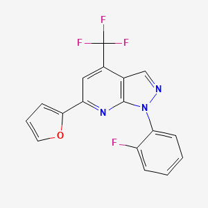 1-(2-fluorophenyl)-6-(2-furyl)-4-(trifluoromethyl)-1H-pyrazolo[3,4-b]pyridine