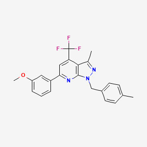 6-(3-methoxyphenyl)-3-methyl-1-(4-methylbenzyl)-4-(trifluoromethyl)-1H-pyrazolo[3,4-b]pyridine