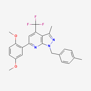 4-METHOXY-2-[3-METHYL-1-(4-METHYLBENZYL)-4-(TRIFLUOROMETHYL)-1H-PYRAZOLO[3,4-B]PYRIDIN-6-YL]PHENYL METHYL ETHER