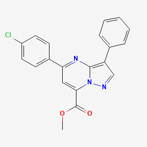 methyl 5-(4-chlorophenyl)-3-phenylpyrazolo[1,5-a]pyrimidine-7-carboxylate