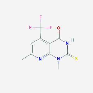 2-mercapto-1,7-dimethyl-5-(trifluoromethyl)pyrido[2,3-d]pyrimidin-4(1H)-one