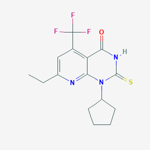 1-cyclopentyl-7-ethyl-2-sulfanyl-5-(trifluoromethyl)pyrido[2,3-d]pyrimidin-4(1H)-one