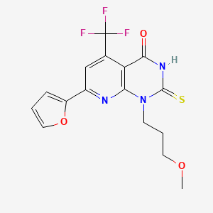 7-(2-FURYL)-1-(3-METHOXYPROPYL)-2-SULFANYL-5-(TRIFLUOROMETHYL)PYRIDO[2,3-D]PYRIMIDIN-4(1H)-ONE