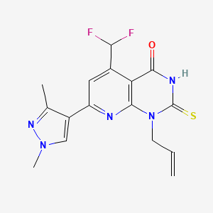 1-allyl-5-(difluoromethyl)-7-(1,3-dimethyl-1H-pyrazol-4-yl)-2-mercaptopyrido[2,3-d]pyrimidin-4(1H)-one