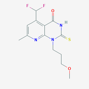 5-(difluoromethyl)-1-(3-methoxypropyl)-7-methyl-2-sulfanylpyrido[2,3-d]pyrimidin-4(1H)-one