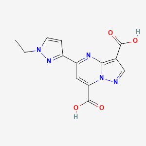 5-(1-ethyl-1H-pyrazol-3-yl)pyrazolo[1,5-a]pyrimidine-3,7-dicarboxylic acid