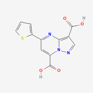 molecular formula C12H7N3O4S B4353374 5-(2-thienyl)pyrazolo[1,5-a]pyrimidine-3,7-dicarboxylic acid 