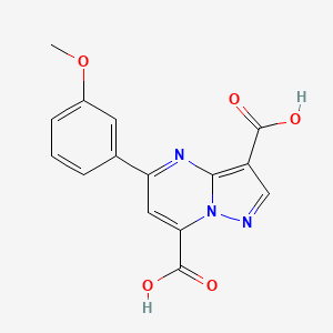 5-(3-methoxyphenyl)pyrazolo[1,5-a]pyrimidine-3,7-dicarboxylic acid