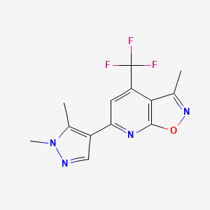 6-(1,5-Dimethylpyrazol-4-yl)-3-methyl-4-(trifluoromethyl)-[1,2]oxazolo[5,4-b]pyridine