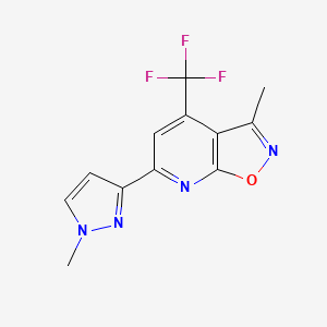 3-methyl-6-(1-methyl-1H-pyrazol-3-yl)-4-(trifluoromethyl)isoxazolo[5,4-b]pyridine