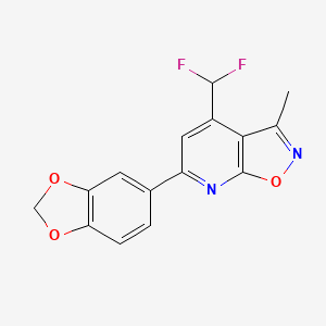 6-(1,3-benzodioxol-5-yl)-4-(difluoromethyl)-3-methylisoxazolo[5,4-b]pyridine