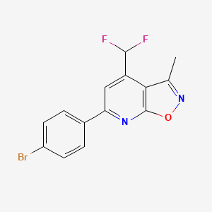 molecular formula C14H9BrF2N2O B4353428 6-(4-bromophenyl)-4-(difluoromethyl)-3-methylisoxazolo[5,4-b]pyridine 