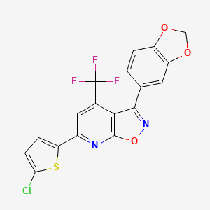 3-(1,3-benzodioxol-5-yl)-6-(5-chloro-2-thienyl)-4-(trifluoromethyl)isoxazolo[5,4-b]pyridine