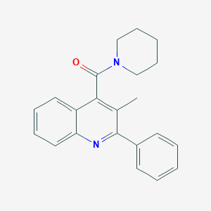 molecular formula C22H22N2O B435345 (3-Methyl-2-phenylquinolin-4-yl)(piperidin-1-yl)methanone CAS No. 487038-85-7