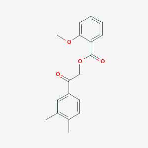 molecular formula C18H18O4 B435346 2-(3,4-Dimethylphenyl)-2-oxoethyl 2-methoxybenzoate CAS No. 313394-86-4