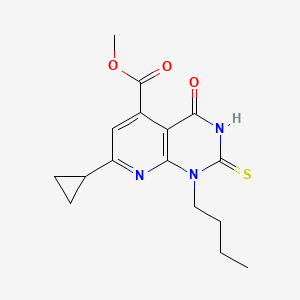 methyl 1-butyl-7-cyclopropyl-2-mercapto-4-oxo-1,4-dihydropyrido[2,3-d]pyrimidine-5-carboxylate