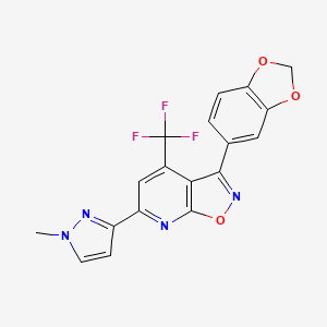 3-(1,3-benzodioxol-5-yl)-6-(1-methyl-1H-pyrazol-3-yl)-4-(trifluoromethyl)isoxazolo[5,4-b]pyridine